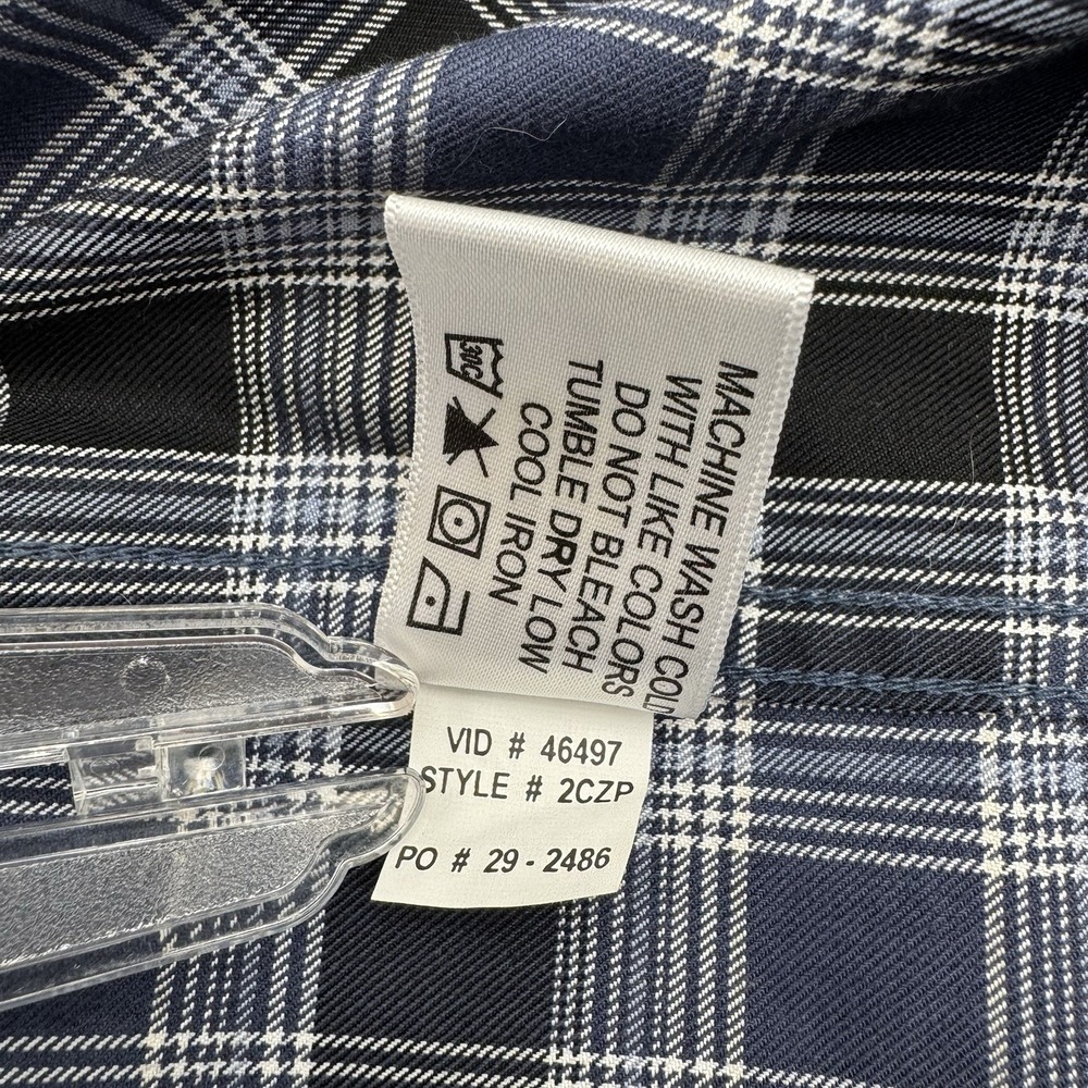 Orvis Signature Twill Men's Button Down Shirt. Size XL Blue Plaid. 100% Cotton - Picture 10 of 12